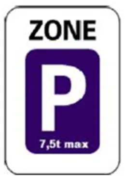 parkeerzone 7,5t max