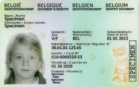 Nieuw model identiteitskaart voor kinderen