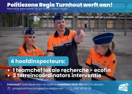 vacature hoofdinspecteurs terreincoördinatoren interventie