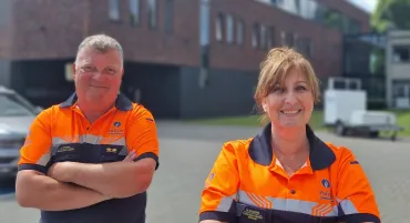 Korpschef Marleen Hellemans en adjunct-korpschef Jef Verheyen