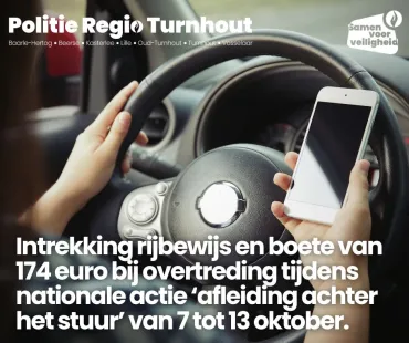 Nationale actieweek 'afleiding achter het stuur' 2024