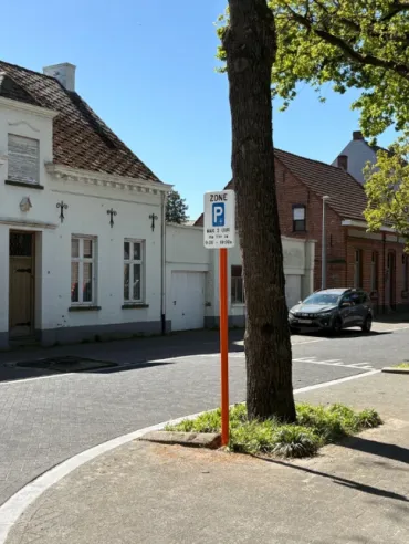Foto verkeersbord nieuwe blauwe zone