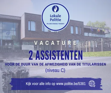 Vacature 2 assistenten