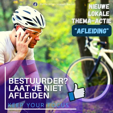 fietser met gsm