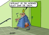 Verlaat je de woning, sluit dan de door