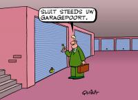 Sluit steeds uw garagepoort