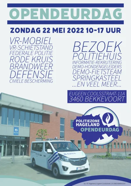 Affiche Opendeurdag 22 mei 2022