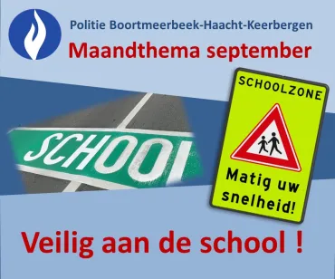 Maandthema september: veilig aan de school