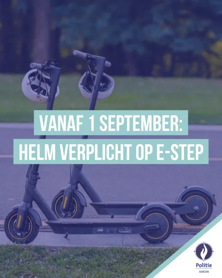 2 e-steps met aan ieder stuur een helm