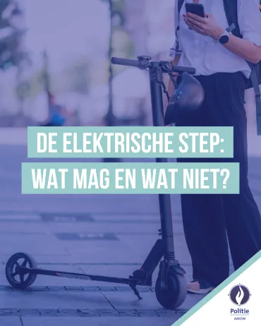 Man met elektrische step 