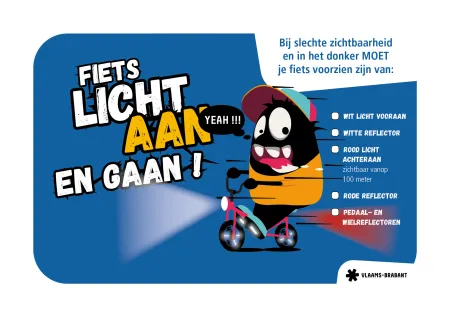 fietslicht aan en gaan