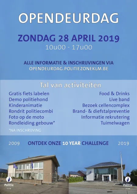 Affiche opendeurdag politiezone K-L-M