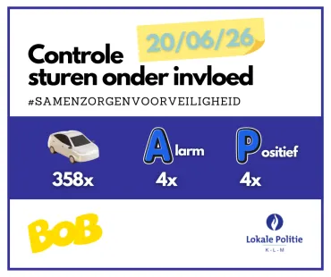 Controle sturen onder invloed 20/06/26
