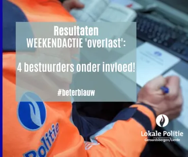 Resultaten weekendacties 'overlast'