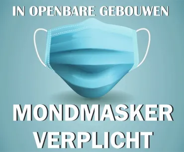Mondmasker verplicht in openbare gebouwen