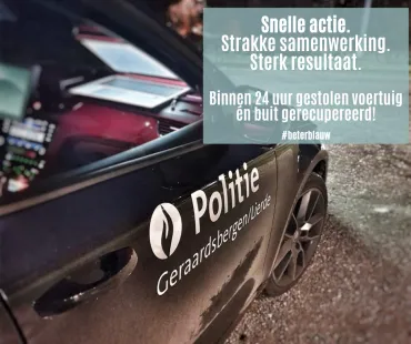 Gestolen voertuig en goederen gerecupereerd