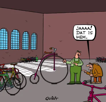 Cartoon gevonden fiets