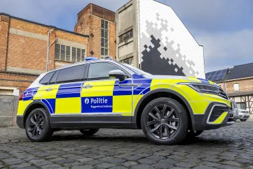 Verkeersvoertuig met Battenburgpatroon