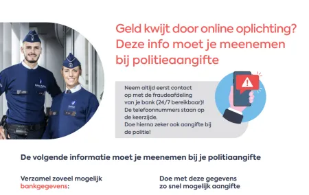 Folder online oplichting
