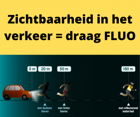 zichtbaarheid in het verkeer=draag fluo