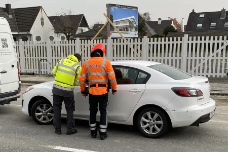 Beeld genomen tijdens verkeerscontrole