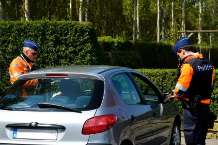 Beeld genomen tijdens verkeerscontrole