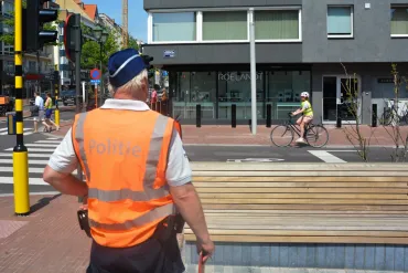 Beeld genomen tijdens het Grote Fietsexamen