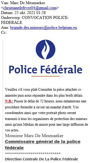 E-mail federale politie