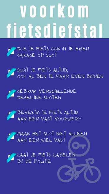 tips fietsdiefstal voorkomen