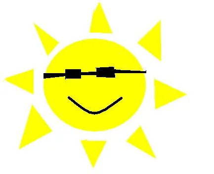 zon met zonnebril 