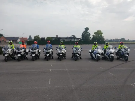 Groepsfoto motorrijders 
