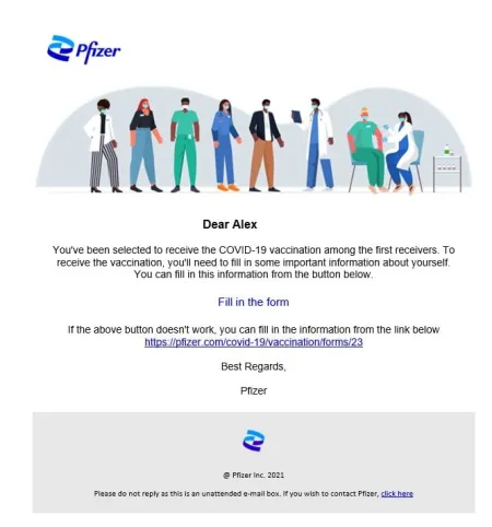 valse mail vaccinatie 
