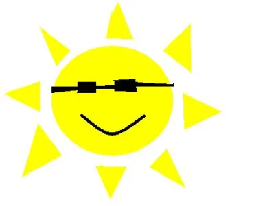 zon met zonnebril 