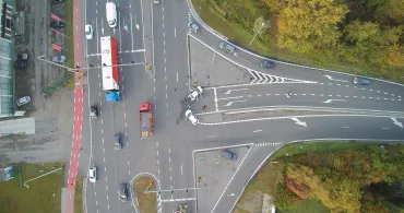 Dronebeeld ongeval
