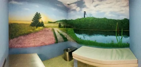 Muurschildering: landschap