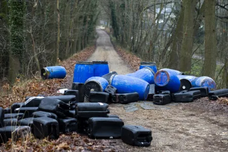 Drugsafval in bos - foto Tom Palmaers / HBVL
