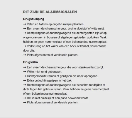 Alarmsignalen: hoe herken je productie van drugs