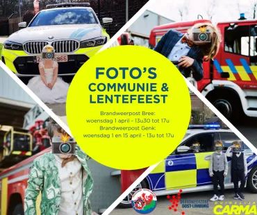 collage van communiefoto's