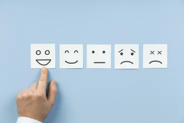 Top view arrangement with different feelings