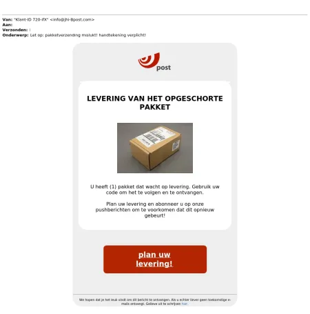 Screenshot bpost