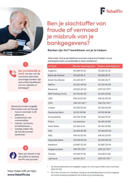 Ben je slachtoffer van fraude of vermoed je misbruik van je bankgegevens?
