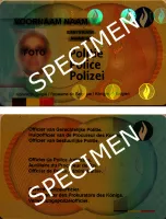 Voorbeeld identificatiekaart politie