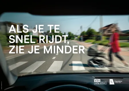 VSV-campagne als je te snel rijdt, zie je minder