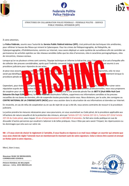 Phishing Federale Politie