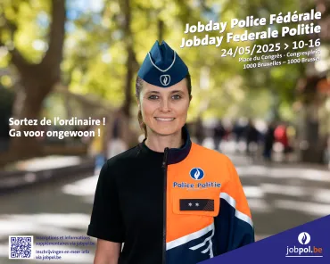Nieuwe locatie voor Jobday Federale Politie