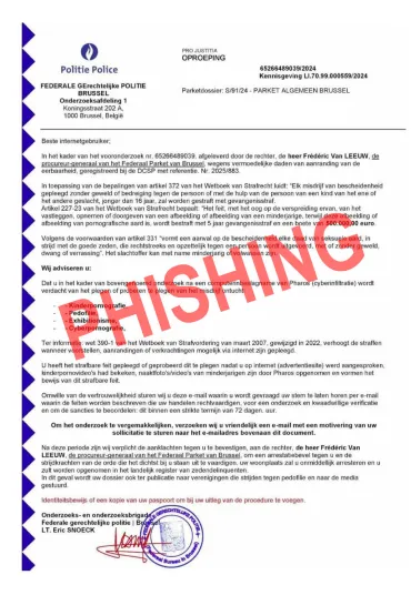 Opgelet! Oplichters misbruiken identiteiten van politietop