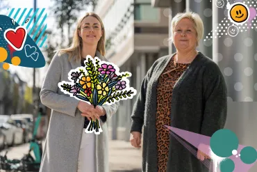 Op deze secretaressedag wordt Sigrid ook in de bloemetjes gezet door niemand minder dan haar dochter Shanna, juriste bij de Directie van het personeel (DRP), cel Beroepsrisico’s.