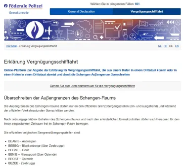 Das Meldeformular für die Vergnügungsschifffahrt ist jetzt online  