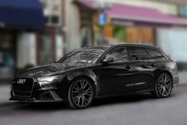 Audi RS6 gris foncé, jantes noires